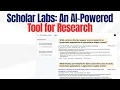 How to Use Scholar Labs for Research