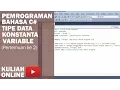 Tutorial Pemrograman C Tipe Data Konstanta dan Variabel Kuliah Online