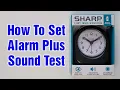 How To Set Alarm Sharp Quartz Analog Alarm Clock Sound Test