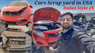 Buying Scrap Cars Parts In USA Scrap Yard | Dubai Style