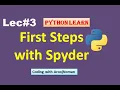 First steps with Spyder Python Tutorial