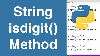 String isdigit Method Python Tutorial