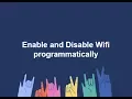 On and Off WiFi programmatically using java in android studio