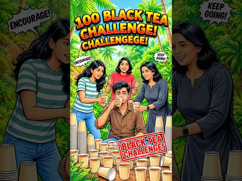 ഒരു ഗ്ലാസ് ചായ വെച്ച് 100 ഗ്ലാസ് തികയ്ക്കാൻ പറ്റുമോ? ☕🤔തീപാറുന്ന പരീക്ഷണം! #song #challengevideo .