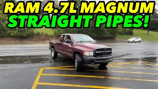2003 Dodge Ram 1500 4 7L MAGNUM V8 EXHAUST w STRAIGHT PIPES