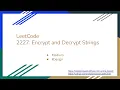 LeetCode 2227 Encrypt and Decrypt Strings