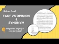 Cara Bedain Fact vs Opinion Bahas Synonym Soal Mandiri - Literasi Bahasa Inggris