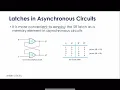 Analysis of asynchronous sequential circuits with SR latches
