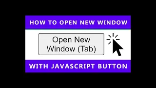 How To Open New Window In JavaScript Open New Page or Tab On Button Click