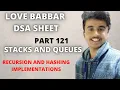 Insert element at bottom of stack Check if levels of 2 trees are anagrams Love Babbar DSA sheet