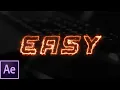 Create a FIRE TEXT in 3 MINUTES AFTER EFFECTS TUTORIAL