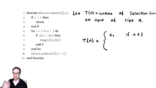 Analysis of Recursion 2 - Selection Sort 1 How it works and building a recurrence relation