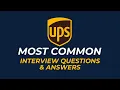UPS Interview Questions and Answers for 2025