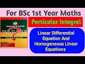 Homogeneous Linear Differential Equation with Particular Integral Solutions