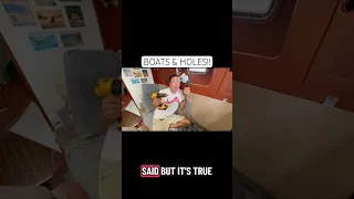 ⛵️BOATS & HOLES!! #hallbergrassy #sailboat #refit #diy