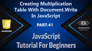 41 Creating Multiplication Table With Document Write In JavaScript Learn JavaScript