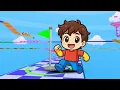 NOS CAEMOS MUCHO Primera vez en RAINBOW OBBY con Liam - Juegos Poki