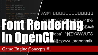 How does Font Rendering Work Game Engine Concepts