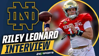 Notre Dame QB Riley Leonard On Senior Bowl National Championship Marcus Freeman and More