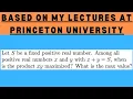 ELEGANT Solution to Optimization Problem WITHOUT Calculus
