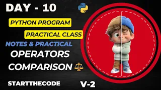 Comparison Operators in Python Python Full Course Series For Beginners Hindi