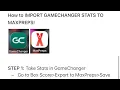 3 Steps to IMPORT STATS from GAMECHANGER to MAXPREPS