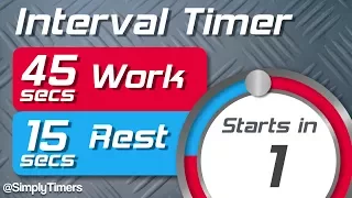 45 sec work 15 sec rest Interval Timer interval timer up to 60 reps