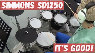 Simmons SD1250 Electronic Drum Set - In depth review demo sounds and tips