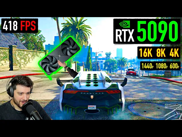 The RTX 5090 in GTA V - Now Playable at 16K !!!