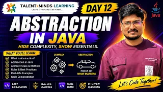 Day 12 Abstraction in Java Explained Abstract Class Abstract Method Java Full Stack Course