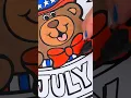 Coloring a 4th of July Bear