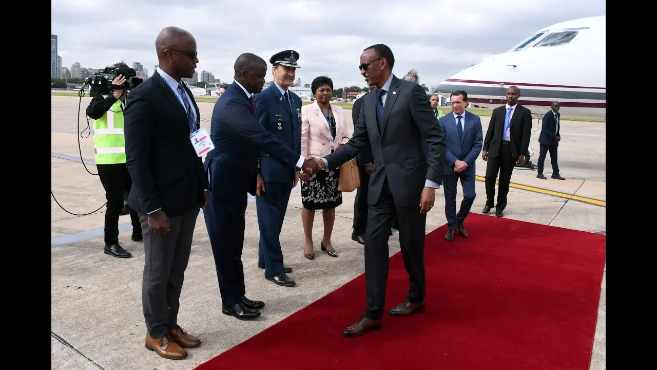 Arrival of Paul Kagame, President of Rwanda