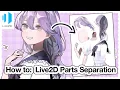 How to Separate Art for Animation Live2D Game Sprites Tutorial - Parts Separation
