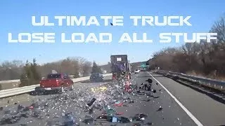 ULTIMATE Truck Lose Load all Stuff on the Road - Tractor Trailer Lose Stuff Compilation