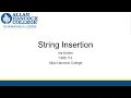 CBIS 112 String Insertion