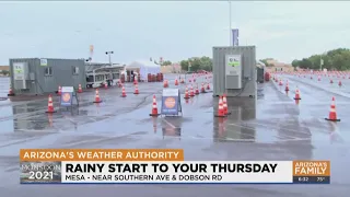 Steady rain in Mesa spawns Flood Advisory for East Valley