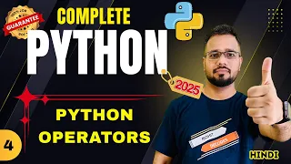Python Tutorial in Hindi - Arithmetic Comparison Logical Assignment Operators
