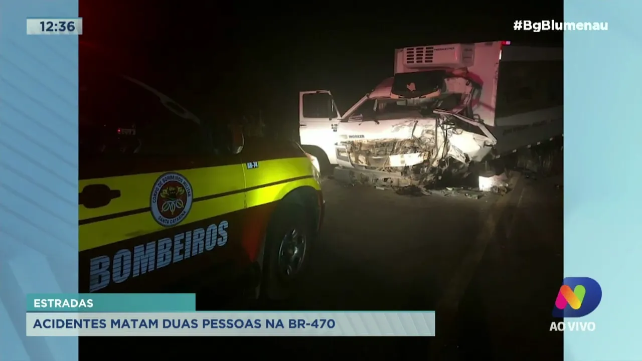 Acidentes matam duas pessoas na BR-470