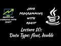 Java Programming Lecture 10 Data Type float double CSE CS IT MCA Hands-on Learning with Rohit