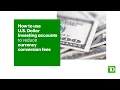 How to use U S Dollar investing accounts to reduce currency conversion fees