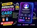 Build a Modern Animated Profile Card Using HTML CSS Beginner Project Code With Fani