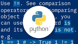 Is there a not equal operator in Python