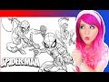 Coloring Spider-Man Marvel Coloring Pages Prismacolor Markers Pencils
