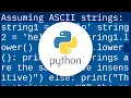 How do I do a case-insensitive string comparison
