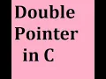 double pointer in c programming