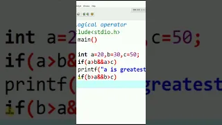 Logical Operators in C