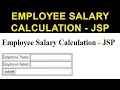 Calculate Employee Salaries EASILY with JSP