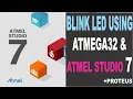 Blinking LED Using Atmega32 Microcontroller and Atmel Studio Proteus Simulation
