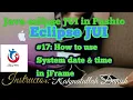 Eclipse JUI How to show system date time in jFrame