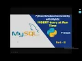 INSERT values at RUN TIME in Python MySQL